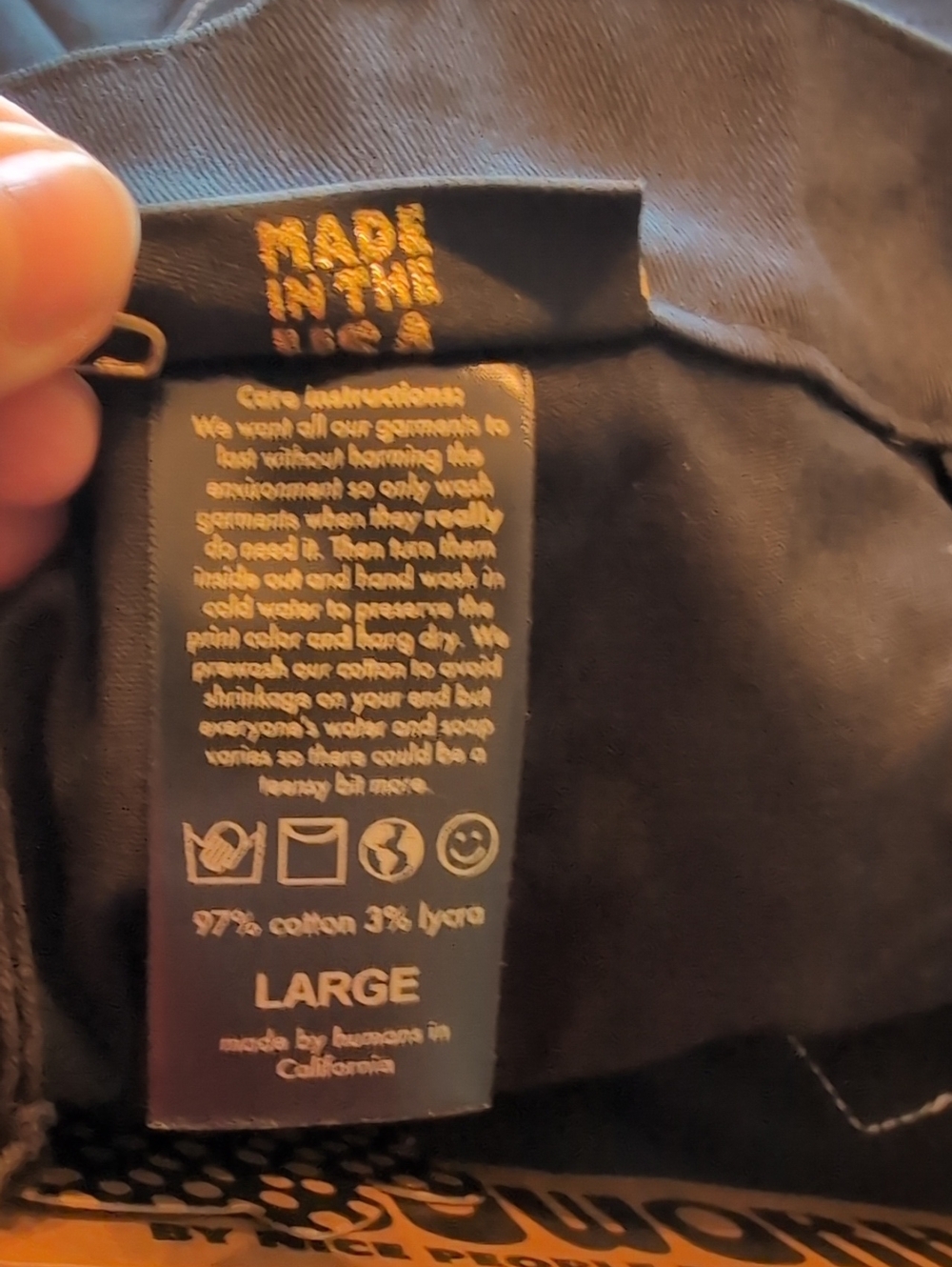 Nooworks Black Wide-Leg Utility Pants with Contrast Stitching - Picture 6 of 6